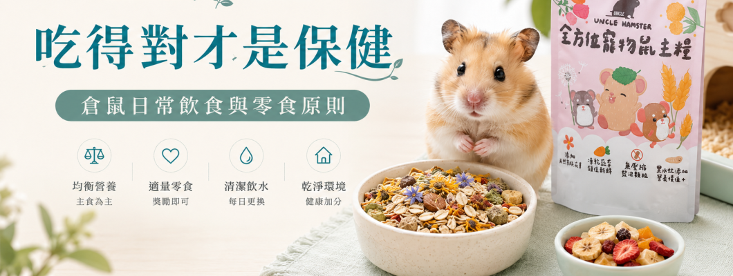 吃得對才是保健：倉鼠日常飲食與零食原則